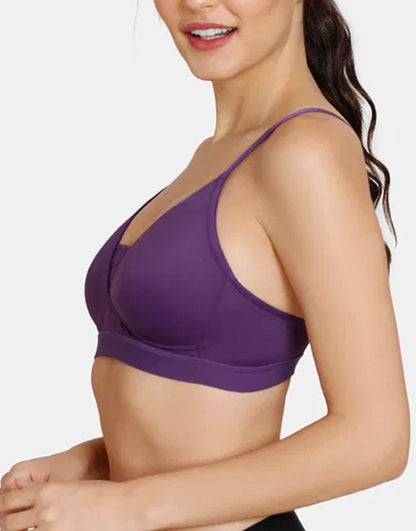 Pack of 3, LIGHTLY PADDED NON WIRED T SHIRT BRA-PLUM
