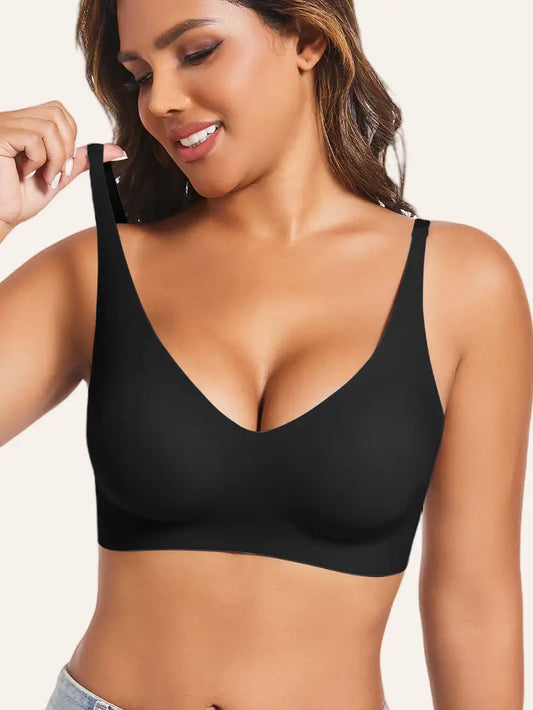 Soft Breathable Bra with Removable Pads, Minimalist Solid Color Underwear Top ( Pack Of 3)