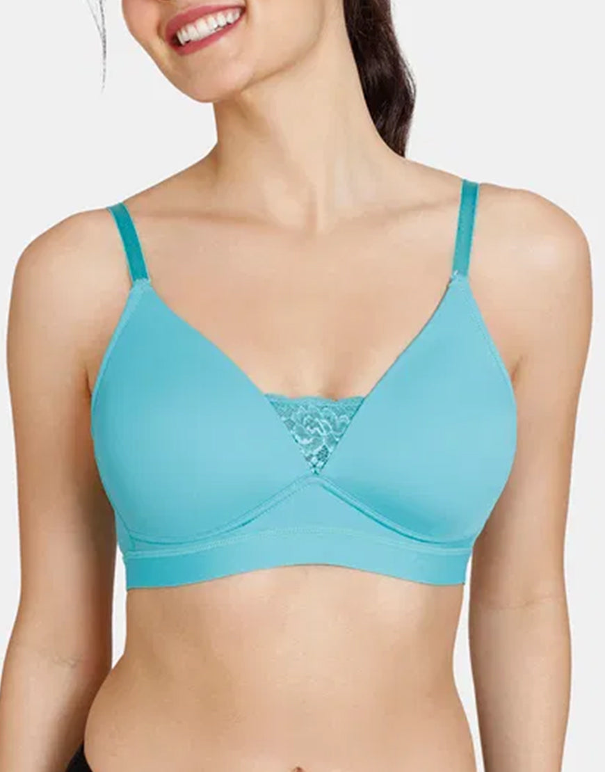 Pack of 3, LIGHTLY PADDED NON WIRED T SHIRT BRA-TURQUOISE