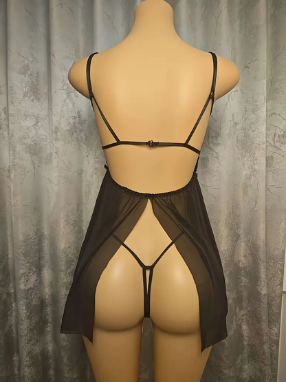 Romantic See-Through Lace Teddy Nightdress